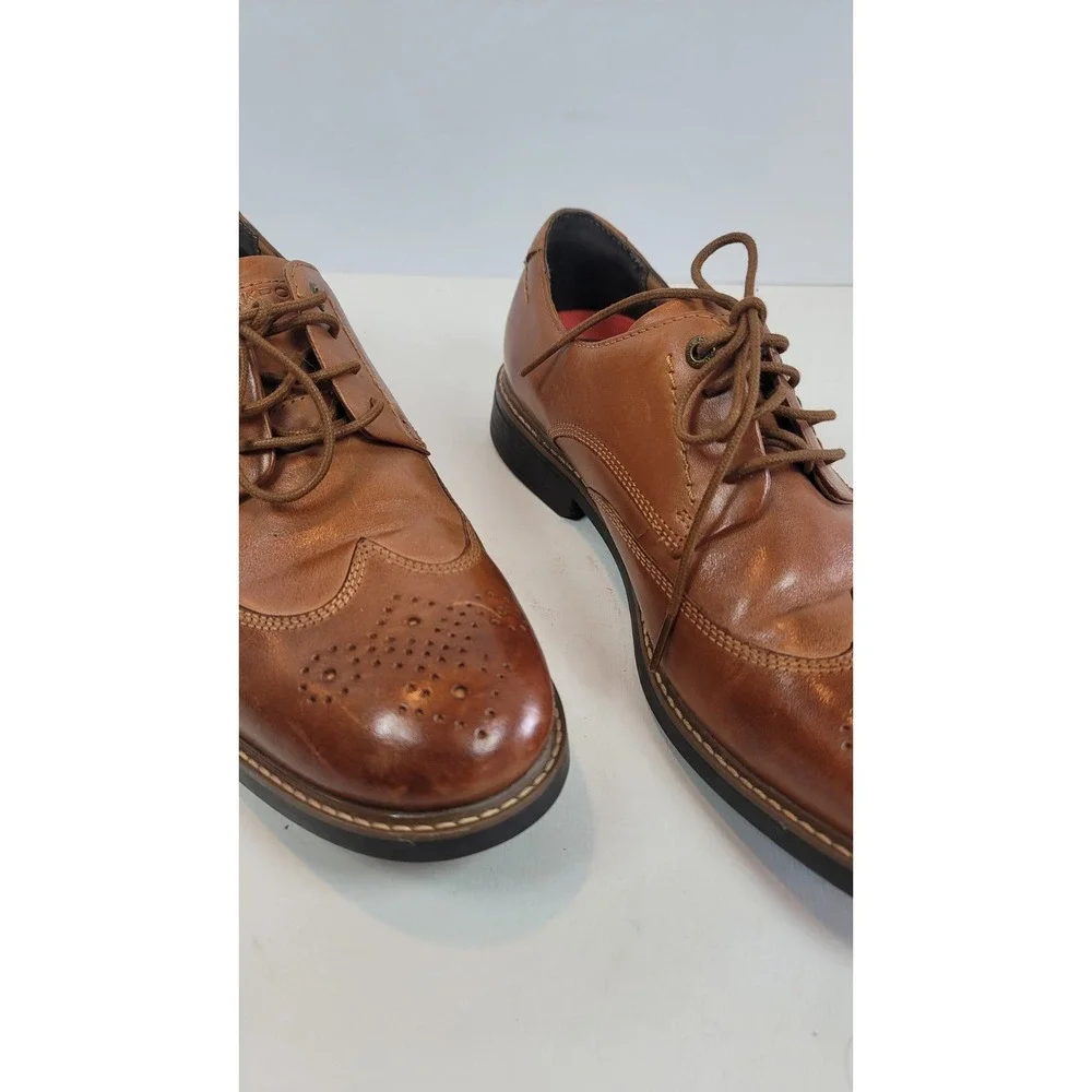 Rockport brown leather wingtip oxfords Men's Shoes Size 10